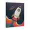Stupell Industries Retro Space Rocket Canvas Wall Art Design by Nataly White